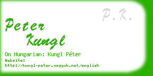peter kungl business card